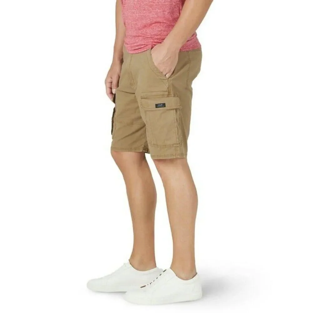 Wrangler Men's Epic Soft Cotton Stretch Relaxed Fit Cargo Shorts Elm Tan Size 48